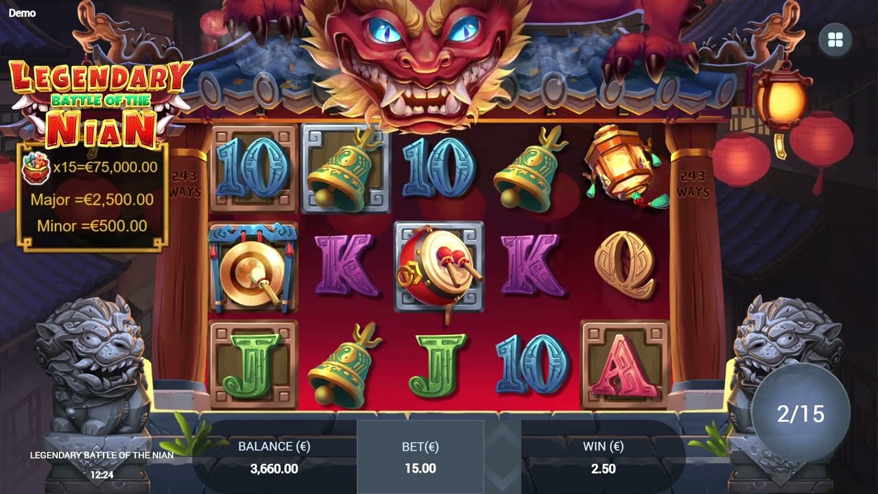 Legendary Battle of the Nian (Blue Guru Games) Slot Review | Demo & FREE Play video preview
