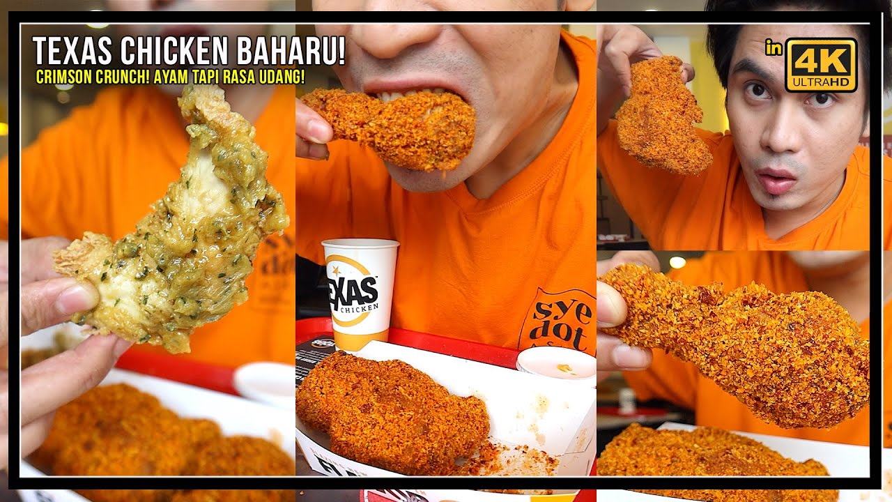 new: TEXAS CRIMSON CRUNCH (pelik! ayam tapi rasa udang!) 😨 - YouTube