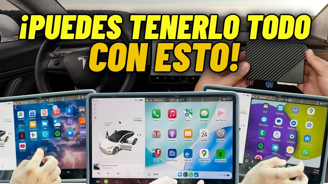 Cómo instalar CarPlay, Android Auto, Netflix y YouTube en tu Tesla con el módulo AutoABC