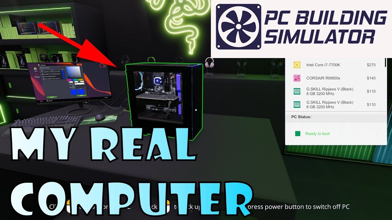 Building MY ACTUAL COMPUTER In PC Building Simulator - YouTube