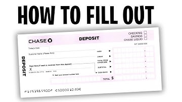 How to Fill Out a Chase Deposit Slip (2025) ✅