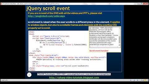 jQuery scroll event