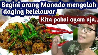 Resep Ayam bumbu Paniki Manado. Olahan ayam ala memasak kelelawar. Resep tradisional orang Manado