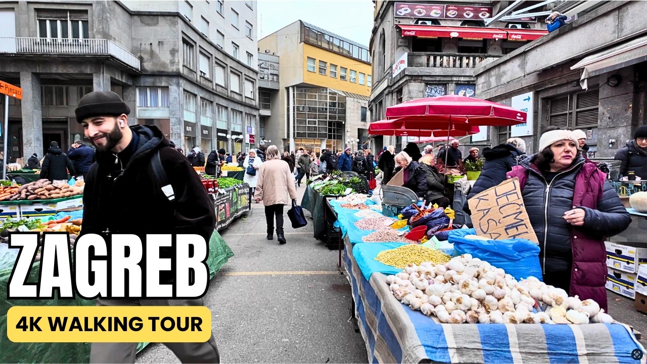 Zagreb, Croatia 4K Walking Tour | Historic Streets of Europe's Hidden Gem City Walk 4K