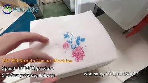 Nice high speed napkin tissue machine with color printing serviette paper folding machines price