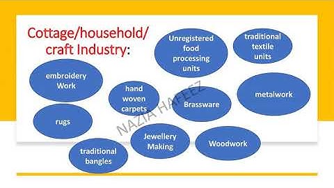 Definition and examples of Cottage and Small Scale Industries.