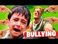 NIÑO que sufre BULLYING en el COLEGIO me REGALA 100 SKINS y decido darle esta SORPRESA...