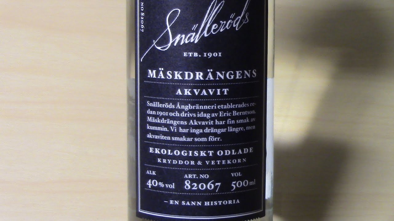 Juomatesti: Snälleröds Mäskdrängens Akvavit