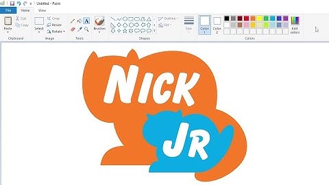 How to draw a variant Nick Jr. logo using MS Paint | How to draw on your computer