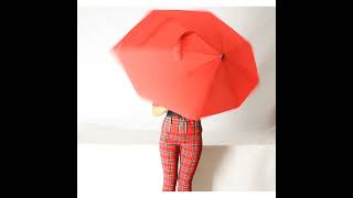 Stormparaplu Opvouwbaar Met Beschermhoes 100 Cm Dia Grote Paraplu Windproof Tot 80Kmu Rood