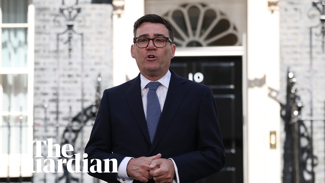 Film backdrop image for Britain's new prime minister Andy Burnham makes address - watch (2026)