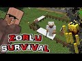 BASİT KÖYLÜ SİSTEMİ !!! | Minecraft: ZORLU SURVIVAL (HARDCORE) #11