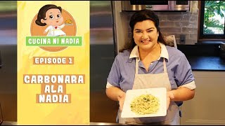 Carbonara Recipe Ala Nadia | How to cook Creamy Pasta Carbonara Filipino Style Recipe