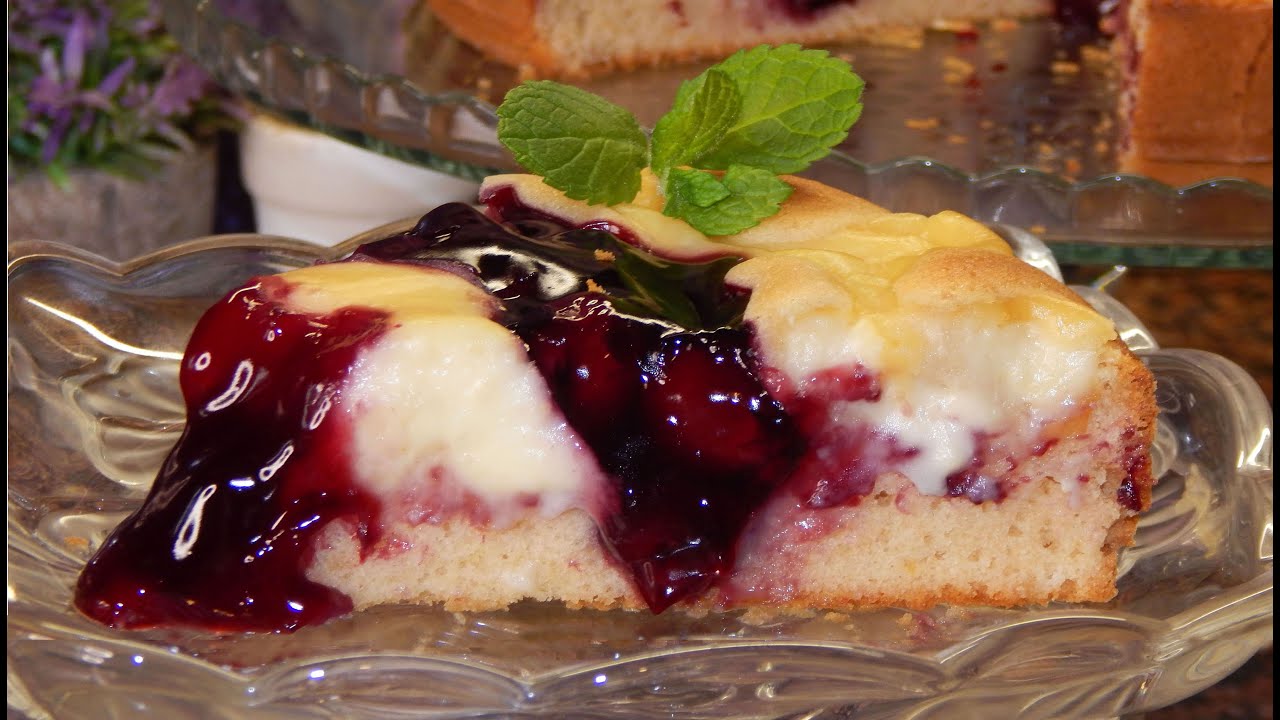 Κερασόπιτα με κρέμα πατισερί- Konstantina's kitchen