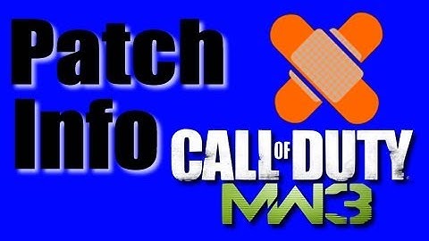 MW3 Patch Playlist Update (Modern Warfare 3)