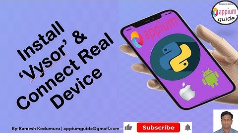 [Appium/Python Tutorial] Part - 21 : Install 
