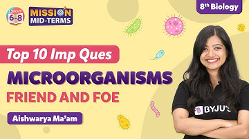 Top 10 Important Questions from Microorganisms Friend and Foe Class 8 Science Chapter 2 | BYJU
