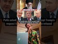 Putin asked Iran to accept  Trump's request for zero enrichment, Iran refused #africa #iranisraelwar