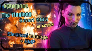 Cyberpunk 2077 - Highlighting Iconic Weapon  'Yinglong' Smart SMG in Action 