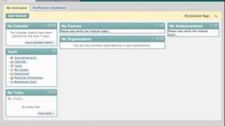 BbLearn: Announcements screenshot 2