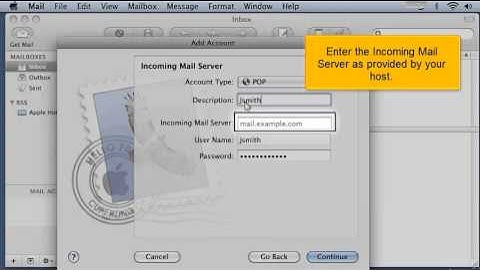 17. Configuring a POP email account in Apple (Mac) Mail