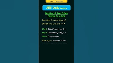 Positie van twee punten ten opzichte van een lijn | #jeedailyconcepts