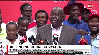 Jubilee wants retired President Uhuru Kenyatta respected