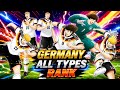 ALL Types Rank Captain Tsubasa Dream Team GERMANY