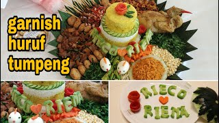 HOW TO MAKE TUMPENG LETTER GARNISHES || without using a carving knife