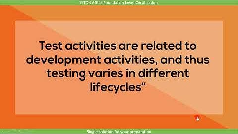 2 1 The differences between testing in Traditional and Agile approaches ISTQB