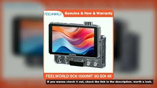 FEELWORLD SC6 6 1500nits Full HD Camera Monitor 3G-SDI & 4K HDMI in/Out Touchscreen Knob Control HD