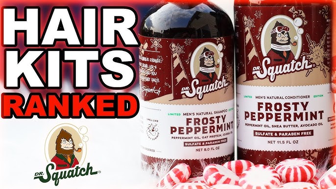 Dr Squatch Limited Edition Frosty Peppermint Shampoo, Conditioner, & 2 Soap  Set