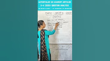 Tnpsc 2025 Group -4 maths Question Analysis #government #tnpscgroup4 #indianexam