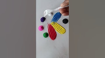 eenvoudige rangoli, bevredigende rangoli, gemakkelijke rangoli die bevredigend is #asmroli, trucs...