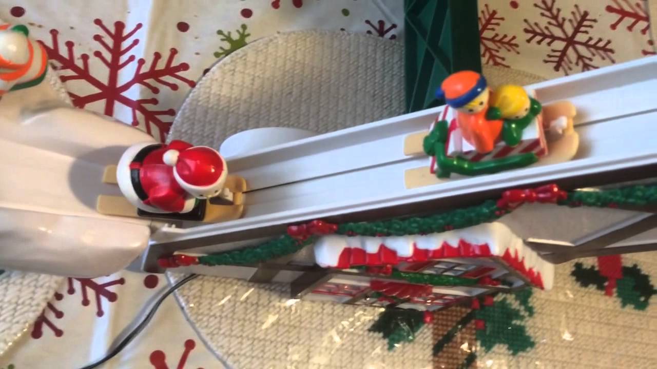 1992 Mr. Christmas Santa's Ski Slope. YouTube