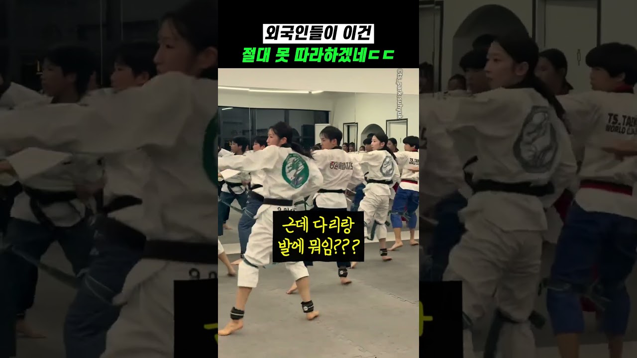 외국인들이 이건 절대 못따라하겠네ㄷㄷ