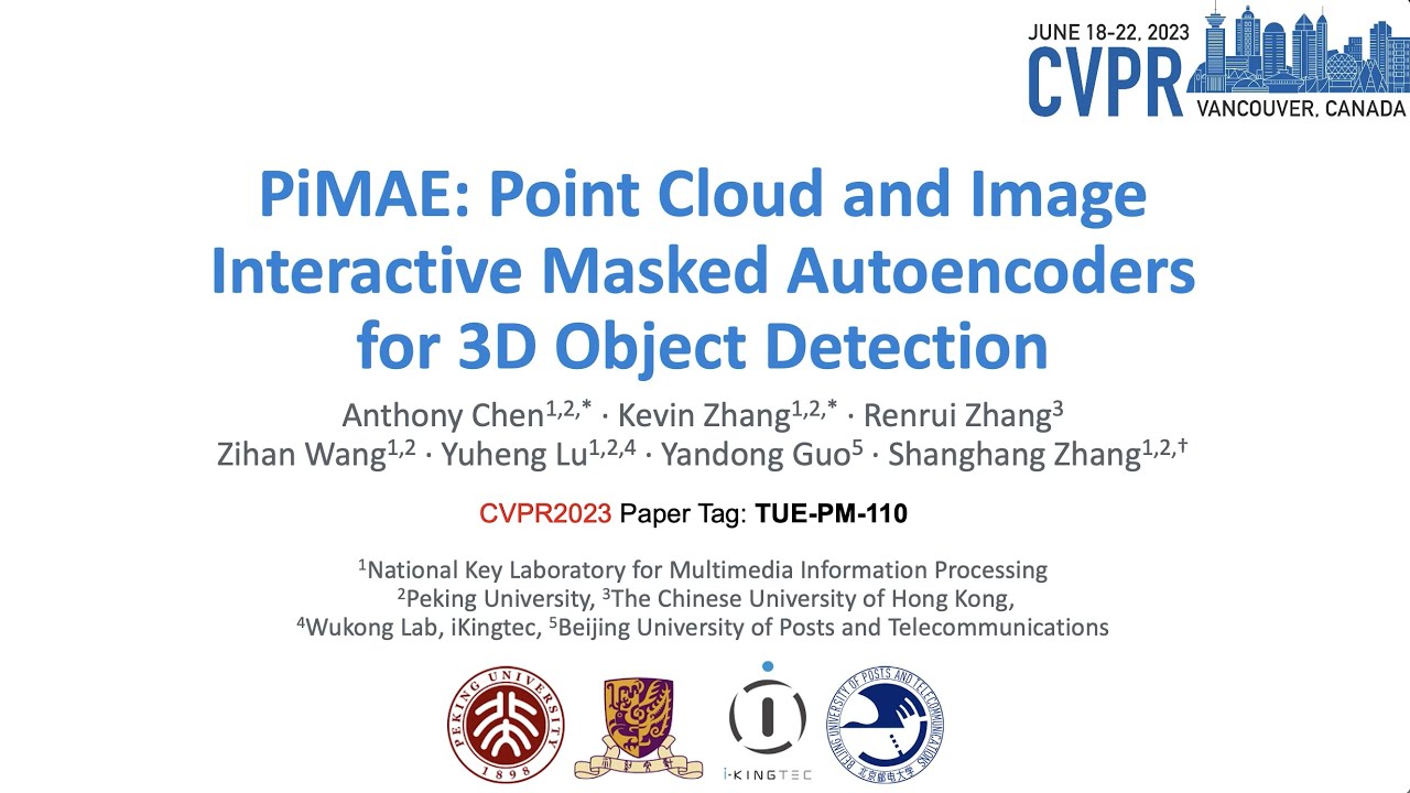 [CVPR 2023] PiMAE: Point Cloud and Image Interactive Masked ...