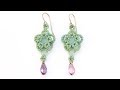 How to bezel 6mm chatons - Beaded Flowery Earrings Tutorial by Sidonia