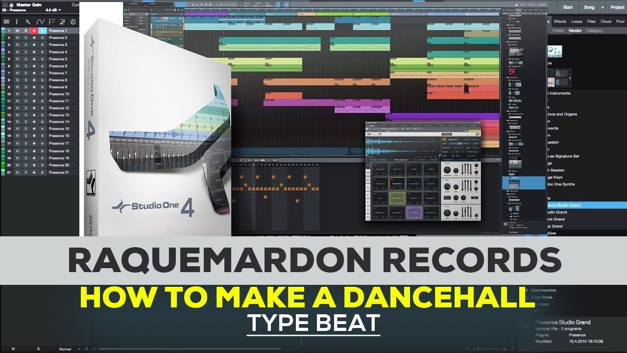 STUDIO ONE 4 DANCEHALL TUTORIAL | How To Make | Type Beat - YouTube