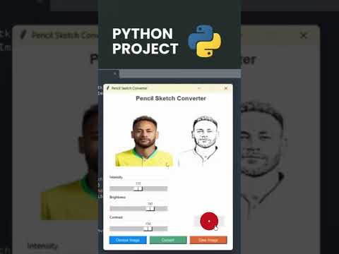 Python Project: Convert Any Image to Pencil Sketch with GUI! #shorts #reels #py #project #ytshorts