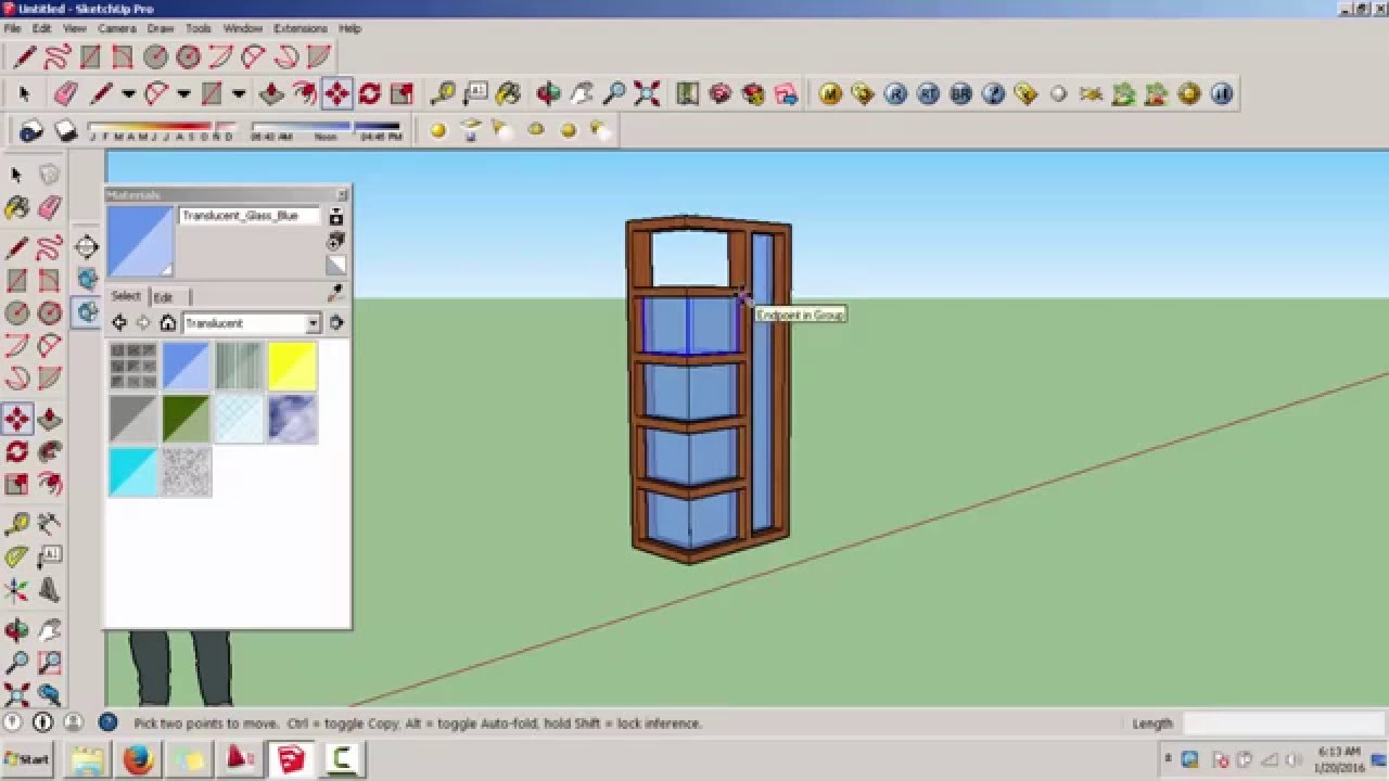 tutorial sketchup bahasa indonesia membuat jendela sudut  