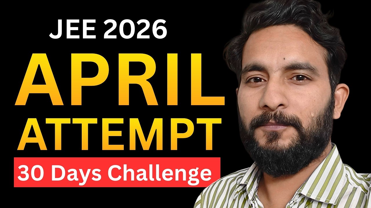 JEE Mains 2026 April Attempt | 30 Days Maths Challenge | Daily Tasks ...