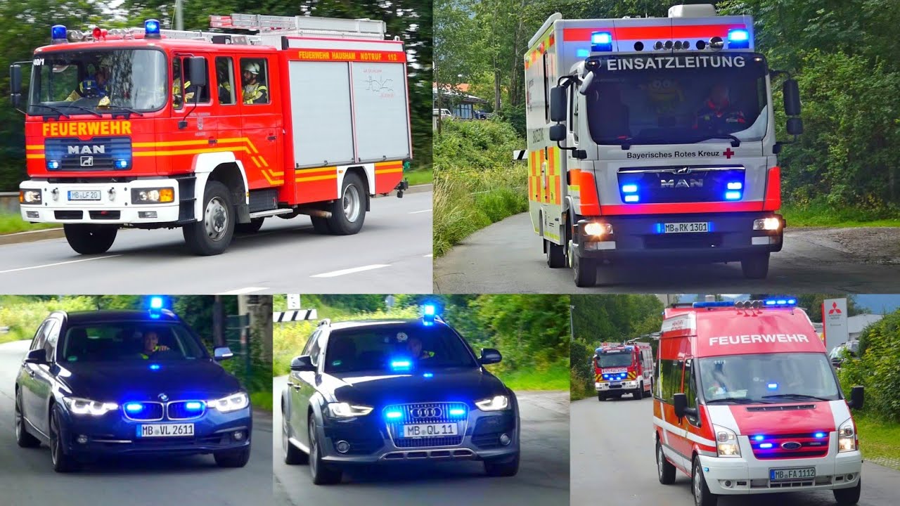 [B4 Brand Schule] FF Hausham & Agatharied + BRK KV Miesbach im Einsatz - Evakuierungsübung
