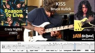 Kiss Reason to Live Bruce Kulick Guitar Solo With TAB