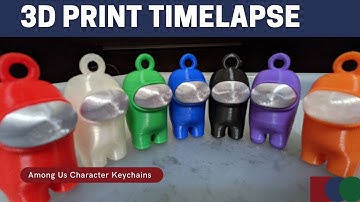 3D Print Timelapse Among Us Keychain