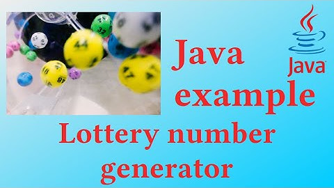 Lottery number generator - Java Example