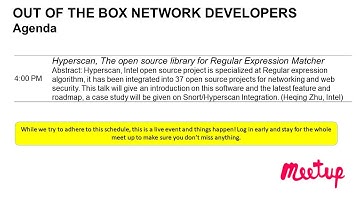 Hyperscan (Out of the Box Network Developers)