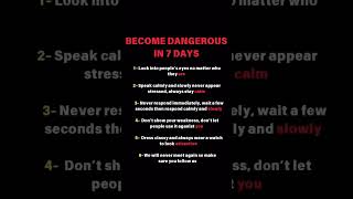 ⚠️🧠 Become Dangerous in 7 Days — Mentally Strong & Unstoppable! 🔥💯😈 #psychology