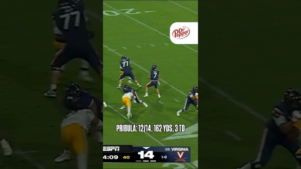 Beau Pribula was efficient all night vs. Norfolk State 🎯 #virginia #collegefootball #gohoos #cfb