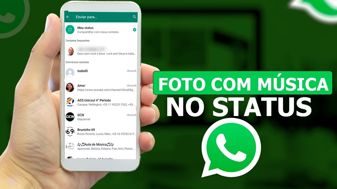 Como Postar Foto com Música no Status do Whatsapp - YouTube